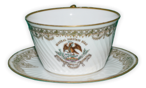 Plato con taza para café Porfirio Díaz